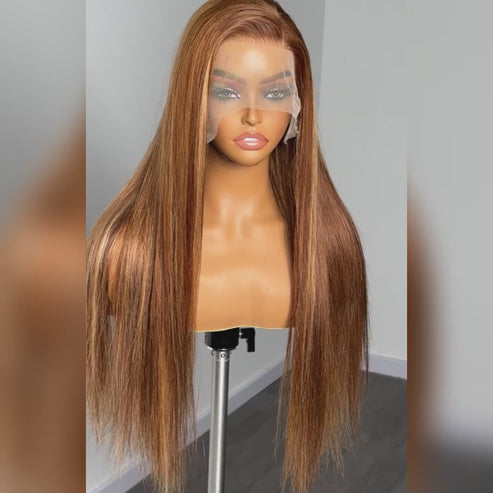 8-24 Inch Pre-Plucked 13"x4" Lace Front Straight Wig Free Part 150% Density-100% Human Hair